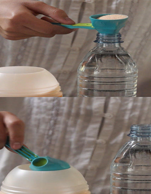 Load image into Gallery viewer, Mess Free Measuring Funnel Creative Protein Powder Sliding Spoon Egg Yolk Separation Funnel

