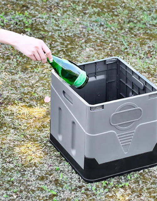 Load image into Gallery viewer, Portable folding camping toilet: adult/child use, self-contained, with lid and seat.
