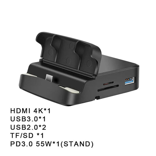 Load image into Gallery viewer, 8 in 1 Type C HUB Docking Station Phone Stand USB C To HDMI-compatible Dock Power Charger Adapter For MacBook For Samsung HUAWEI
