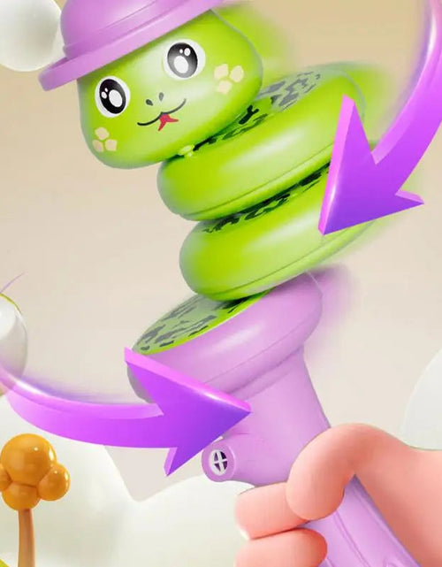 Load image into Gallery viewer, Cartoon Snake-Shaped Whistle Twisting Snake Rotating Duck Dragon Decompression Swinging Force Control Balance Toy

