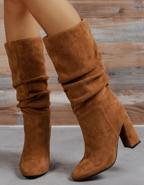 Load image into Gallery viewer, European &amp; American Slip-On High Heel Fashion Boots – Women’s Elegant Booties
