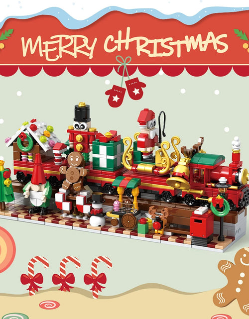 Load image into Gallery viewer, Christmas Building Blocks, 24 Days Countdown Calendars Blind Box, Christmas Trains Santa Claus Railcar Building Bricks
