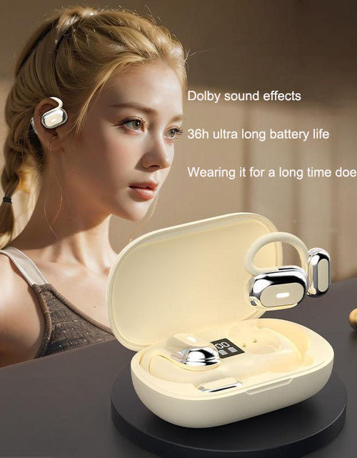 Load image into Gallery viewer, Bluetooth earphones open, non in ear, hanging ear, air bone conduction, sports, running, OWS wireless earphones
