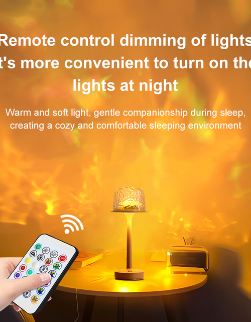 Load image into Gallery viewer, Chunyan High-Base Ripple Atmosphere Table Lamp, Romantic Mood Gift, Projector Remote Control Night Light, Couple Gift
