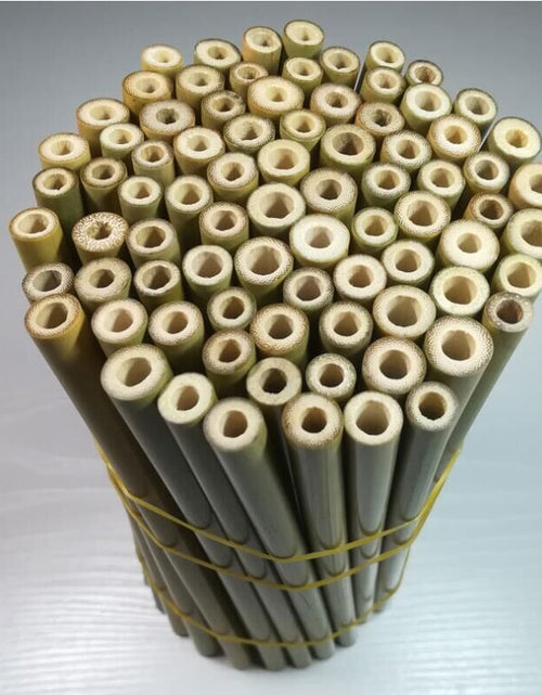 Load image into Gallery viewer, Bamboo Straws Green Bamboo Straws Environmentally Friendly Beverages Milk Tea Coffee Straws Stirring Green Bamboo Yellow Bamboo Straws
