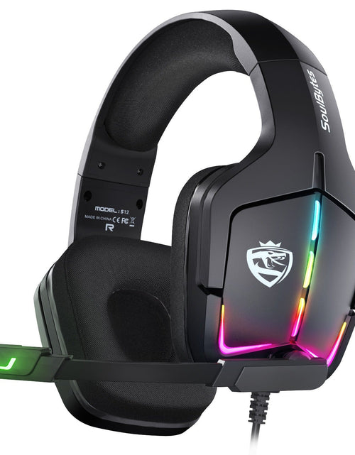 Load image into Gallery viewer, S12 Head mounted gaming headset wired RGB computer gaming headset PS4 headset
