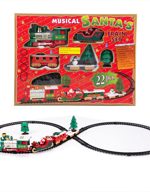 Load image into Gallery viewer, 2025 Christmas Train &amp; Tree Decor Set - Track Train with Music, Santa Theme, Kids Gift
