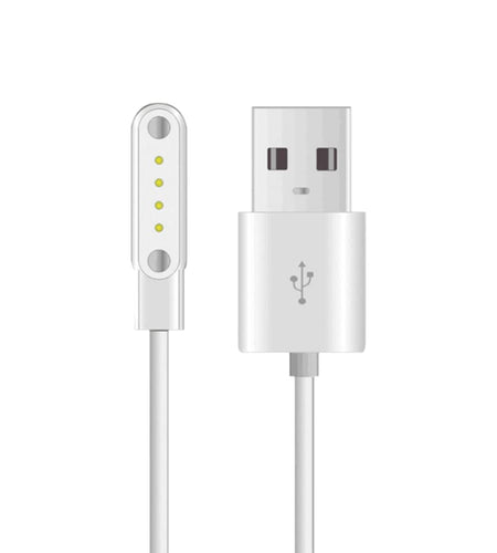 LKHSYAN Universal Smart Watch Charger USB 4 Pin Magnetic Cable White-4pin
