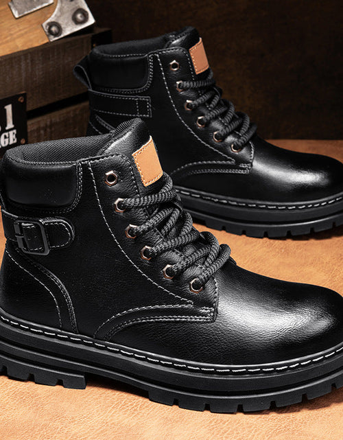 Load image into Gallery viewer, Martin boots autumn and winter retro high top men's workwear boots
