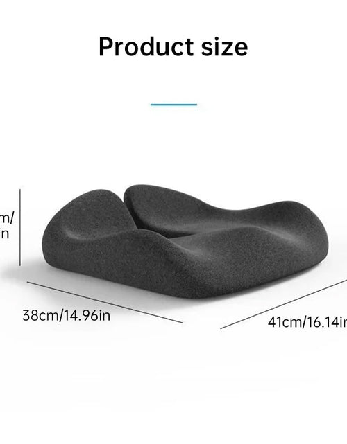 Load image into Gallery viewer, Memory Foam Coccyx Cushion. Alleviates tailbone/sciatica/back pain. Non - slip for office/car seats.

