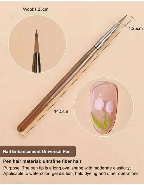 Load image into Gallery viewer, 9PCS UV Gel Nail Brush Liner DIY Painting Pen Manicure Acrylic Drawing Brush for Nail Art Design Nails Tip Display Painting Tool
