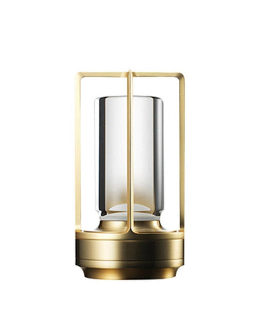 Load image into Gallery viewer, Crystal table lamp cross bedside desk bar atmosphere restaurant home touch charging USB night light
