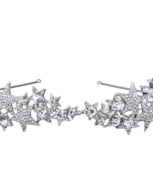 Load image into Gallery viewer, Star Crown New Hair Band Wedding Hair Accessories Bridal Jewelry
