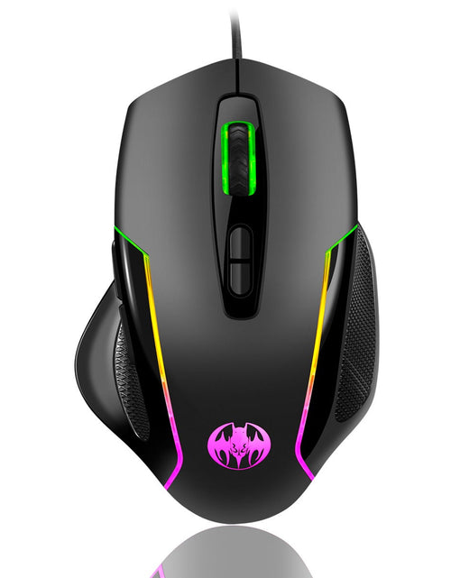 Load image into Gallery viewer, Wired optical gaming mouse with seven key macro light emitting breathing light
