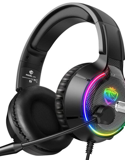 Load image into Gallery viewer, Head mounted gaming headset Soulbytes S19 wired RGB computer headset anchor gaming headset
