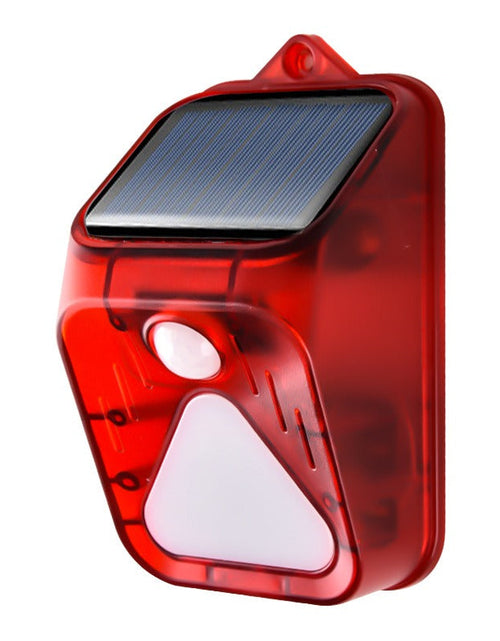 Load image into Gallery viewer, New Solar Alarm Light Human Body Sensing Remote Alarm To Drive Away Animals Solar Alarm Light
