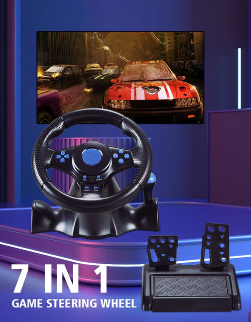 Load image into Gallery viewer, Suitable for Switch/Xbox One/360/PS4/PS2/PS3/PC racing games 7-in-1 steering wheel
