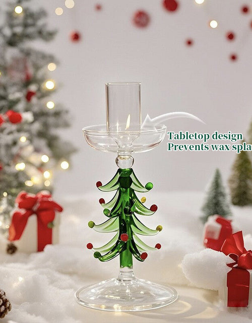 Load image into Gallery viewer, Nordic Borosilicate Glass Candle Holder, Christmas Tree Tabletop Decor for Home
