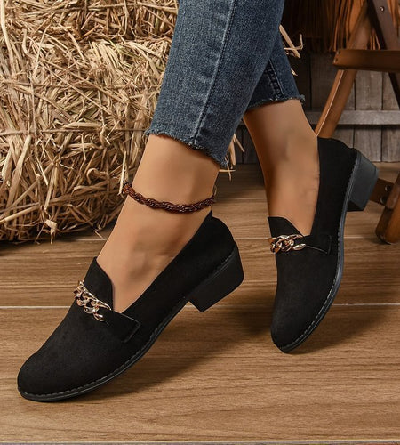 Women’s Pointed Toe Chunky Heel Shoes