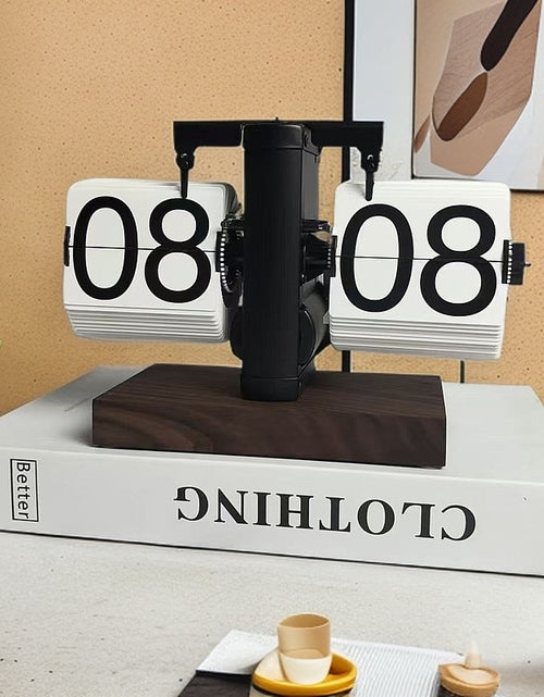 Load image into Gallery viewer, Retro flip digital clock, battery - powered mechanical clock for home &amp; office decor
