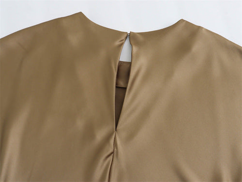 Load image into Gallery viewer, Satin Party Evening Women Midi Dress Elegant Keyhole Back A-Line Robe Sleeveless Female Long Dresses
