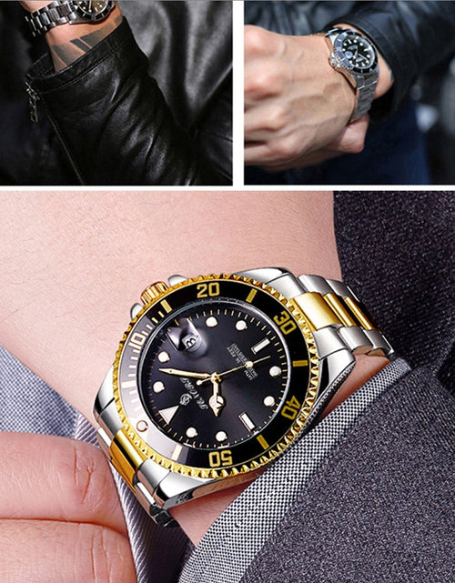 Load image into Gallery viewer, Brand Luxury Men Watches Automatic Black Watch Men Stainless Steel Waterproof Business Sport Mechanical Wristwatch Sub Mariner
