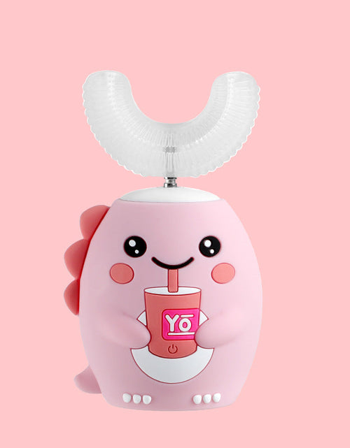 Load image into Gallery viewer, U-shaped electric toothbrush children's rechargeable 2-6-12-year-old rechargeable baby toothbrush U-shaped little dinosaur child
