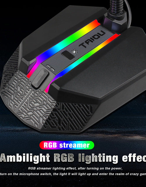 Load image into Gallery viewer, New desktop RGB luminous condenser microphone live broadcast shouting microphone gaming microphone
