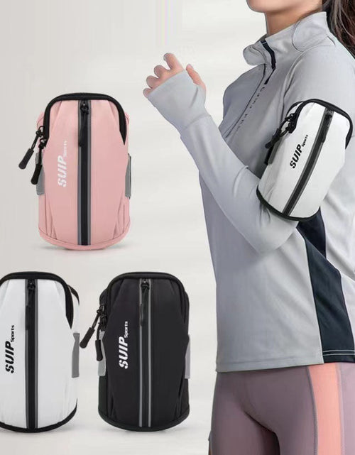 Load image into Gallery viewer, Outdoor fitness arm bag elastic men's and women's universal arm cover wrist bag fashionable waterproof running phone arm bag
