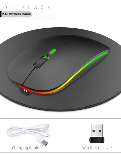 Load image into Gallery viewer, 2.4G Colorful Luminous Wireless Mouse Silent Laptop Desktop Office Mouse
