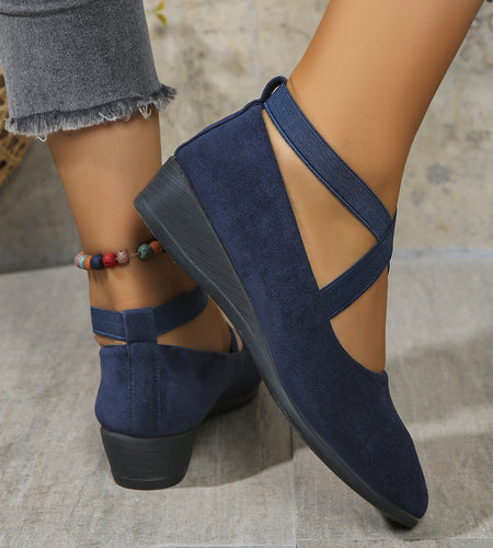 Elastic Band Platform Wedge Pumps – 6 Colors EU 35–43