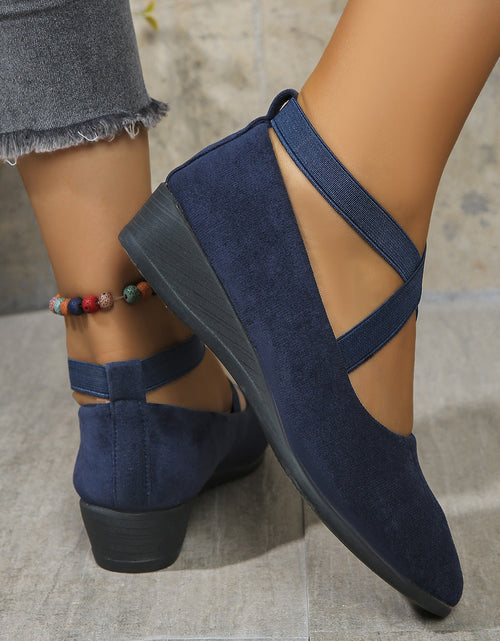 Load image into Gallery viewer, Elastic Band Platform Wedge Pumps – 6 Colors EU 35–43
