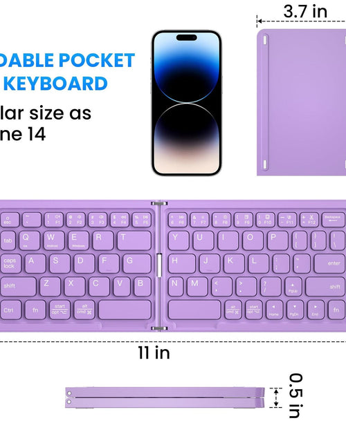 Load image into Gallery viewer, Ultra slim folding portable charging dual-mode Bluetooth keyboard with one click connection
