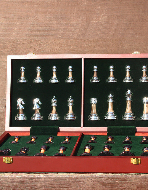 Load image into Gallery viewer, International Chess Metal Acrylic Imitation Jade Set Gift Chess Board Chess Table Western Chess Chess Pieces
