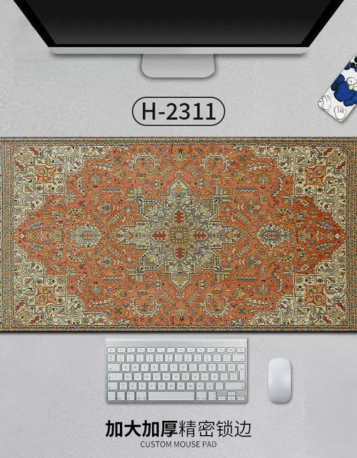 Load image into Gallery viewer, Large Persian Mouse Pad Office Carpet MousePad Natural Rubber Lockedge Anti Slip Desk Mat Laptop Office Game Accessories Pad
