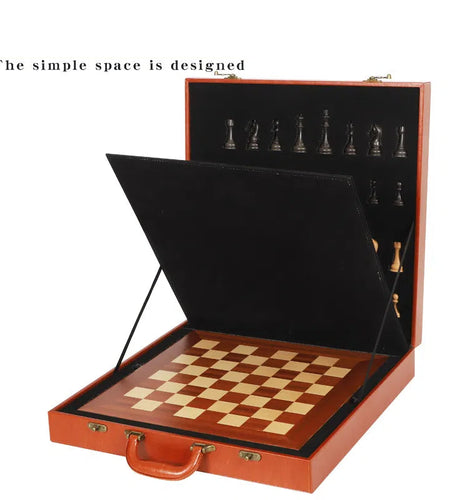 International Chess Heavy Woodgrain Chess Wooden Chess Board Western Chess Adult Luxury Set Chess