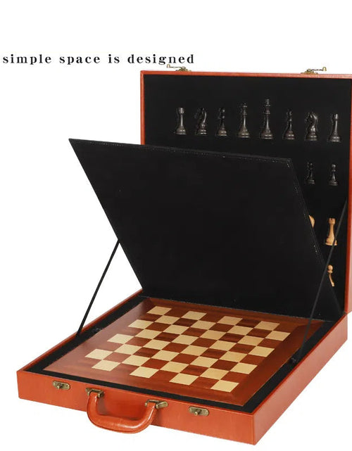 Load image into Gallery viewer, International Chess Heavy Woodgrain Chess Wooden Chess Board Western Chess Adult Luxury Set Chess
