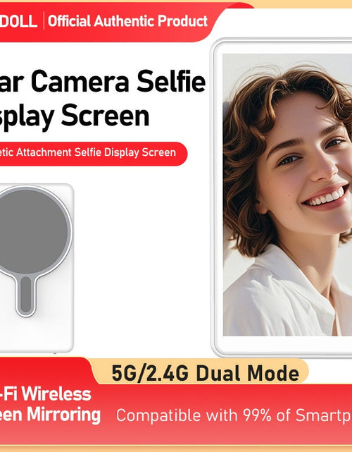 Load image into Gallery viewer, Wireless Screen Mirroring Device for Selfie and Live Streaming with Rear Camera Functionality
