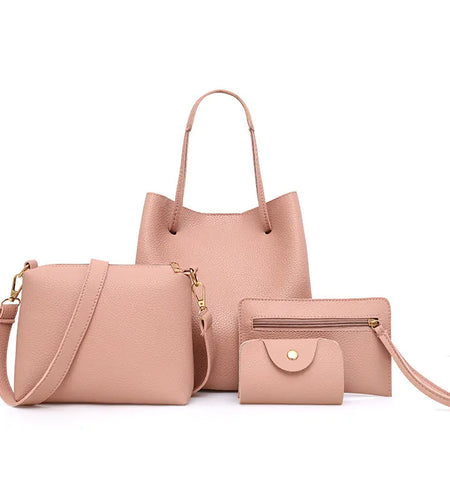 Fashionable 4-Piece Bucket Tote Bag Set (New Arrival)