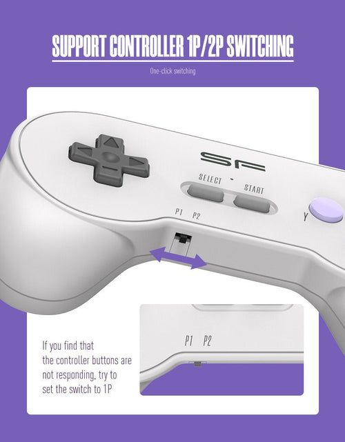 Load image into Gallery viewer, SFC Classic Retro Gaming Console Super SNES Wireless Doubles HD Gaming Console Y2 SF Mini Gaming Console
