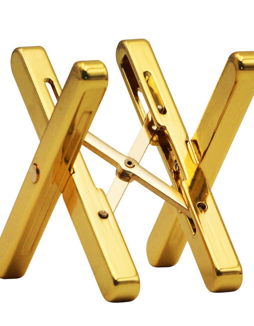 Load image into Gallery viewer, Cigar shelf pure copper gold-plated folding shelf portable cigarette holder simple

