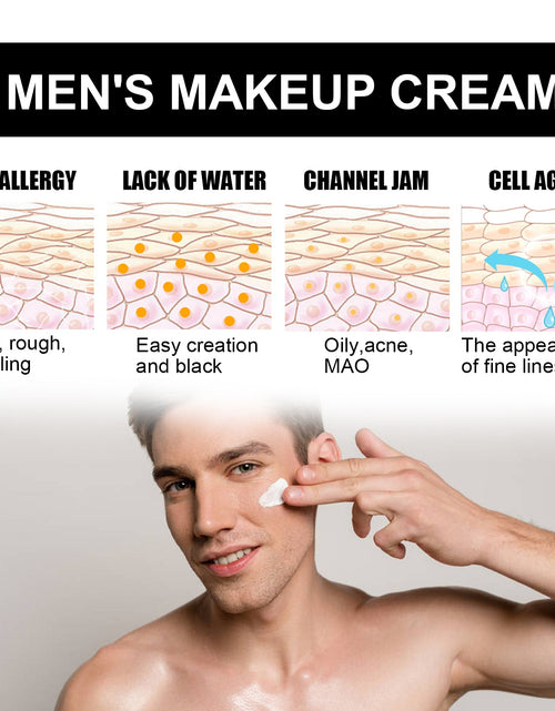 Load image into Gallery viewer, EELHOE Men's Light Cream, Refreshing Non-Greasy Concealer Blot BrighTening Skin Tone Invisible Pore Lazy Cream
