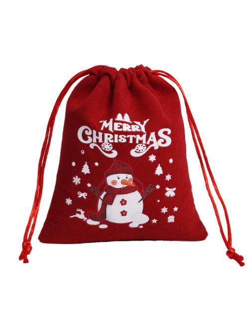 Load image into Gallery viewer, Christmas Gift Velvet/linen Drawstring Bags Bracelet Jewelry Candy Packaging Bags
