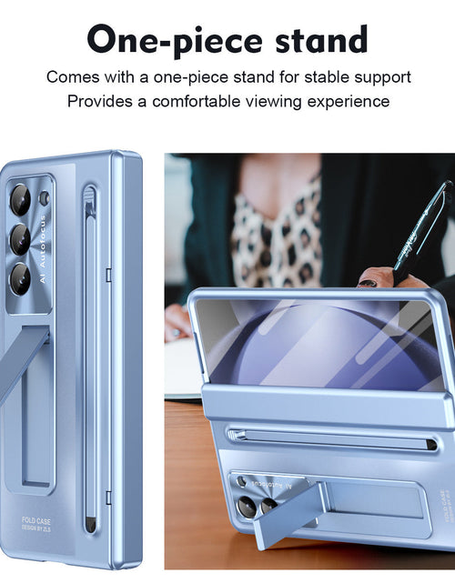 Load image into Gallery viewer, Suitable for Samsung Galaxy Z Fold6 mobile phone case shell film integrated bracket with stylus Z Fold5 anti-fall

