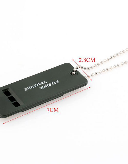 Load image into Gallery viewer, Whistle Three Frequency Outdoor Hiking Camping Mountaineering Seeking First Aid Whistle High Frequency Survivor Portable Whistle
