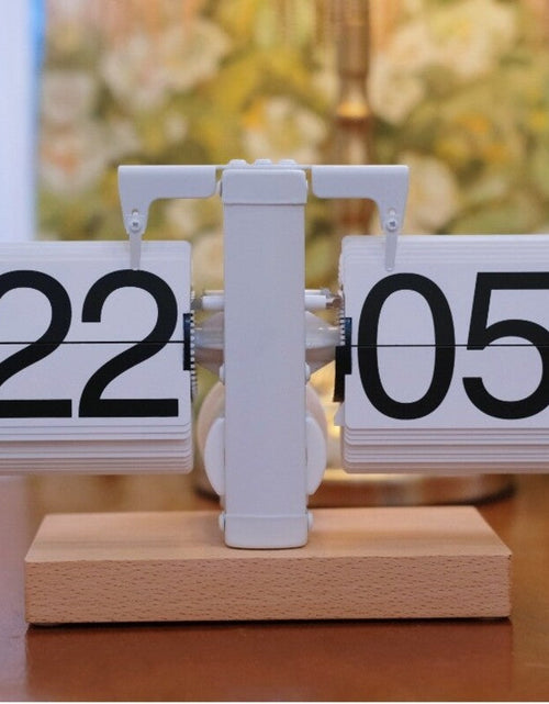 Load image into Gallery viewer, Retro flip digital clock, battery - powered mechanical clock for home &amp; office decor
