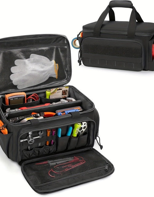 Load image into Gallery viewer, 14" Heavy-Duty Tool: 2 Bags + Non-Slip Organizer (for Electricians, Multi-Pocket)
