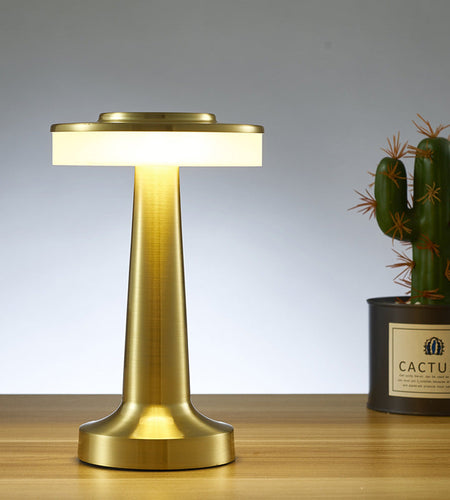 LED Retro Metal Desk Lamp USB Rechargeable Touch Desk Lamp Creative Bedside Night Light