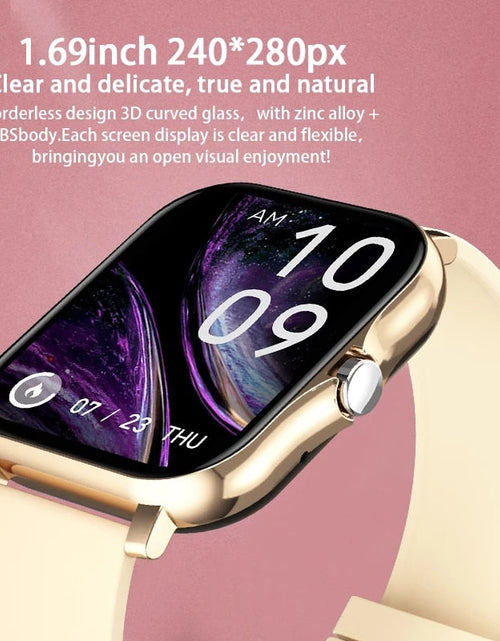 Load image into Gallery viewer, Women Smart watch Men 1.69" Color Screen Full touch Fitness Tracker Bluetooth Call Smart Clock Ladies Smart Watch Women
