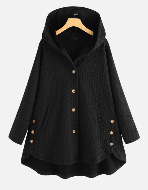 Load image into Gallery viewer, Fashion Women's Cotton Padded Jacket Hooded Medium Long Coat Casual Warm Cotton Padded Jacket In Autumn And Winter

